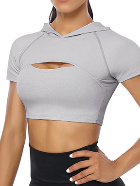 Cutout Front Crop Tops