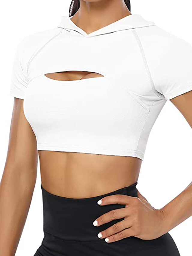 Cutout Front Crop Tops